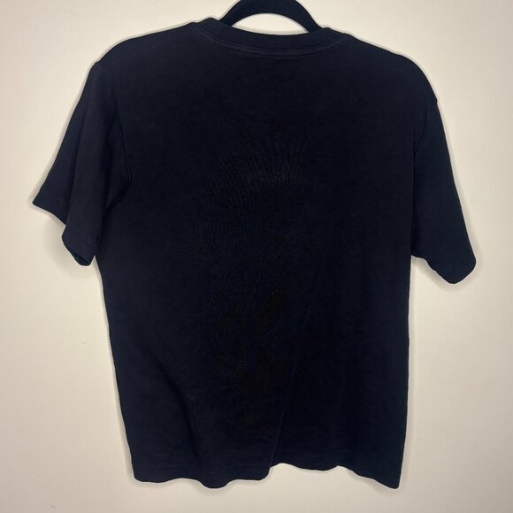 Coach Outlet Black Signature Logo T-Shirt Size Small S Cotton Crew EUC Women's - Picture 5 of 7